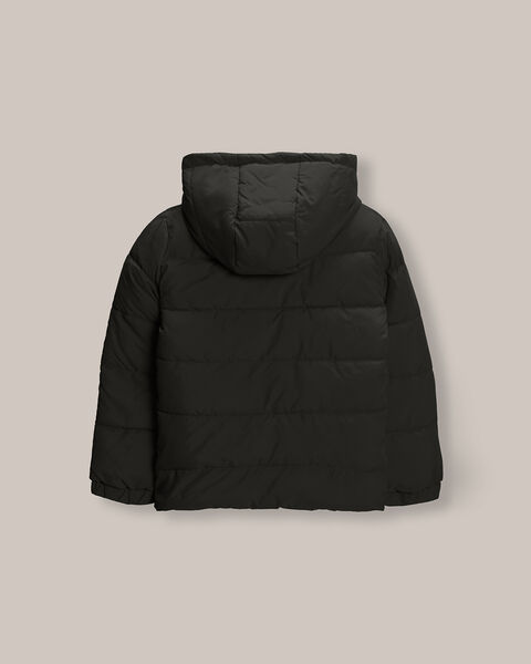 Chamarra Hoodie Acolchada Negra